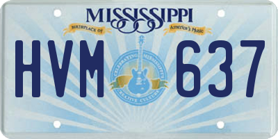 MS license plate HVM637