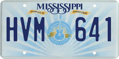 MS license plate HVM641