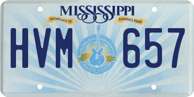 MS license plate HVM657