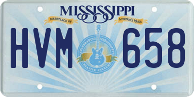 MS license plate HVM658