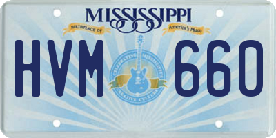 MS license plate HVM660