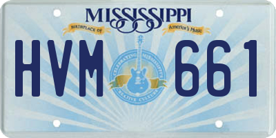 MS license plate HVM661