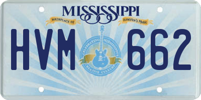 MS license plate HVM662
