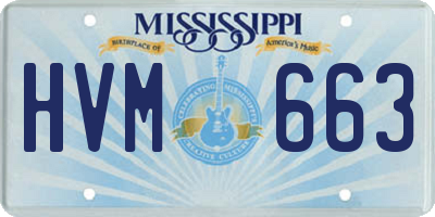 MS license plate HVM663