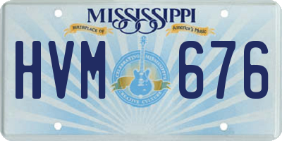 MS license plate HVM676