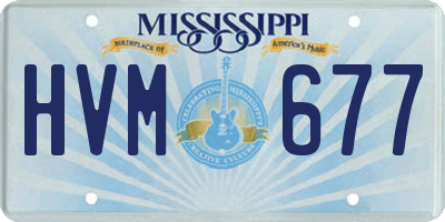 MS license plate HVM677