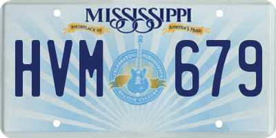 MS license plate HVM679
