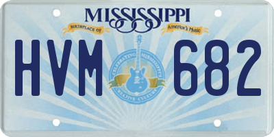 MS license plate HVM682