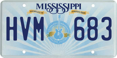 MS license plate HVM683