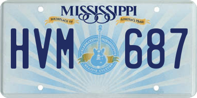 MS license plate HVM687
