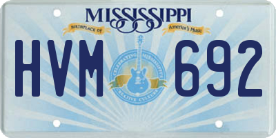 MS license plate HVM692