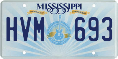 MS license plate HVM693