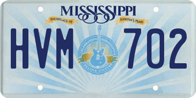 MS license plate HVM702
