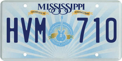 MS license plate HVM710
