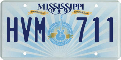 MS license plate HVM711