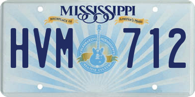 MS license plate HVM712