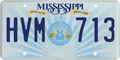MS license plate HVM713
