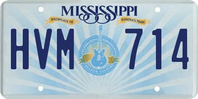 MS license plate HVM714