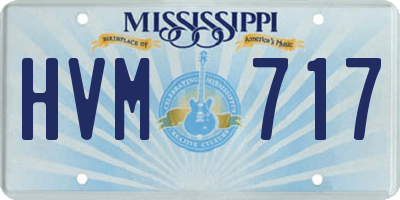 MS license plate HVM717