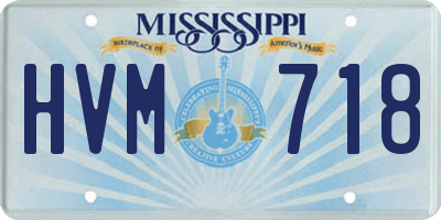 MS license plate HVM718