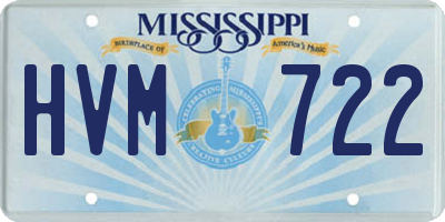 MS license plate HVM722