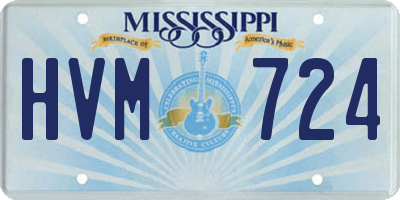MS license plate HVM724