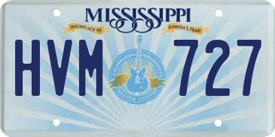 MS license plate HVM727
