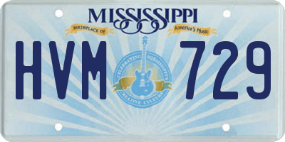 MS license plate HVM729