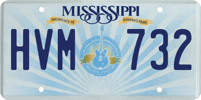 MS license plate HVM732