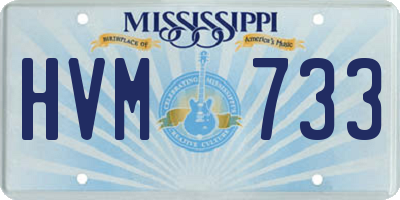 MS license plate HVM733