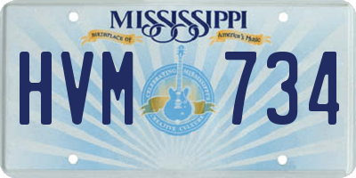MS license plate HVM734