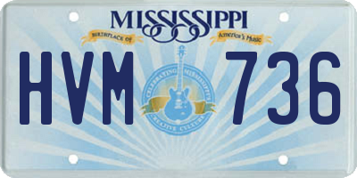 MS license plate HVM736