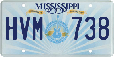 MS license plate HVM738