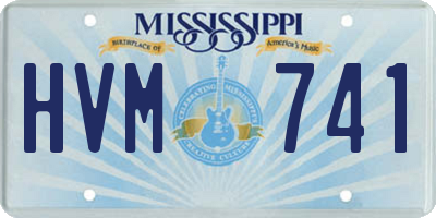 MS license plate HVM741