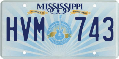 MS license plate HVM743