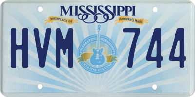 MS license plate HVM744