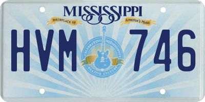 MS license plate HVM746