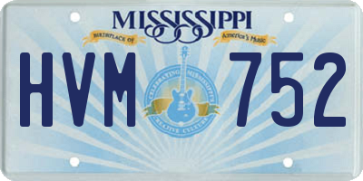 MS license plate HVM752