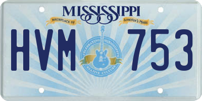 MS license plate HVM753