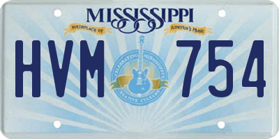 MS license plate HVM754