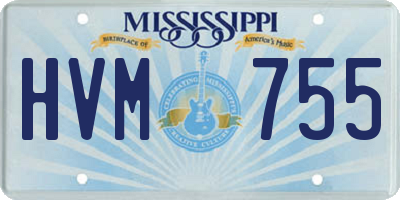 MS license plate HVM755