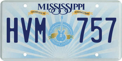 MS license plate HVM757
