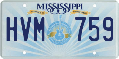 MS license plate HVM759