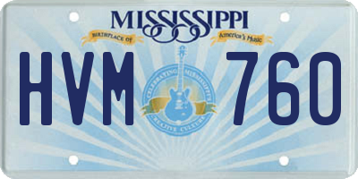 MS license plate HVM760