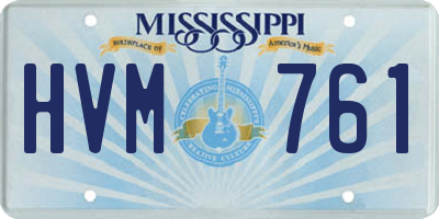MS license plate HVM761