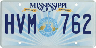 MS license plate HVM762