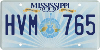 MS license plate HVM765