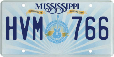 MS license plate HVM766