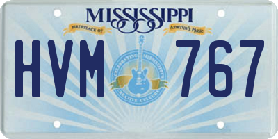MS license plate HVM767