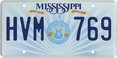 MS license plate HVM769